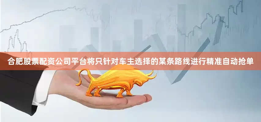 合肥股票配资公司平台将只针对车主选择的某条路线进行精准自动抢单